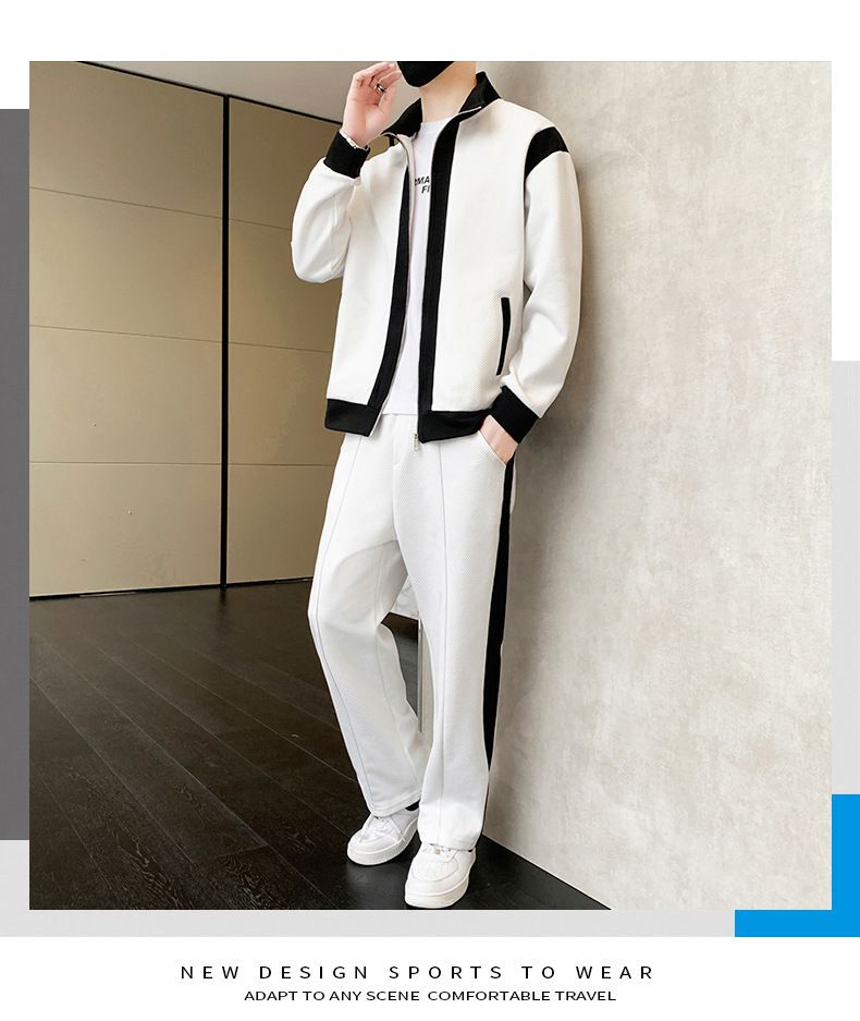 Men's Spring Fashion Long-Sleeve Hoodie Set With Flat Pants Comfortable Jacket Set For Men Casual Outerwear_voghion.com