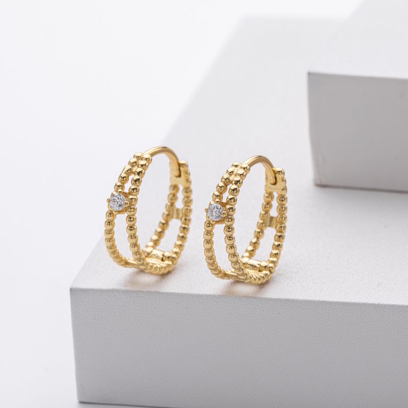 Women's Jewelry Elegant Hollow-Out U-Shaped Earrings In 925 Sterling Silver With Gold/Platinum Plating, Lightweight & Hypoallergenic For Daily Wear_voghion.com