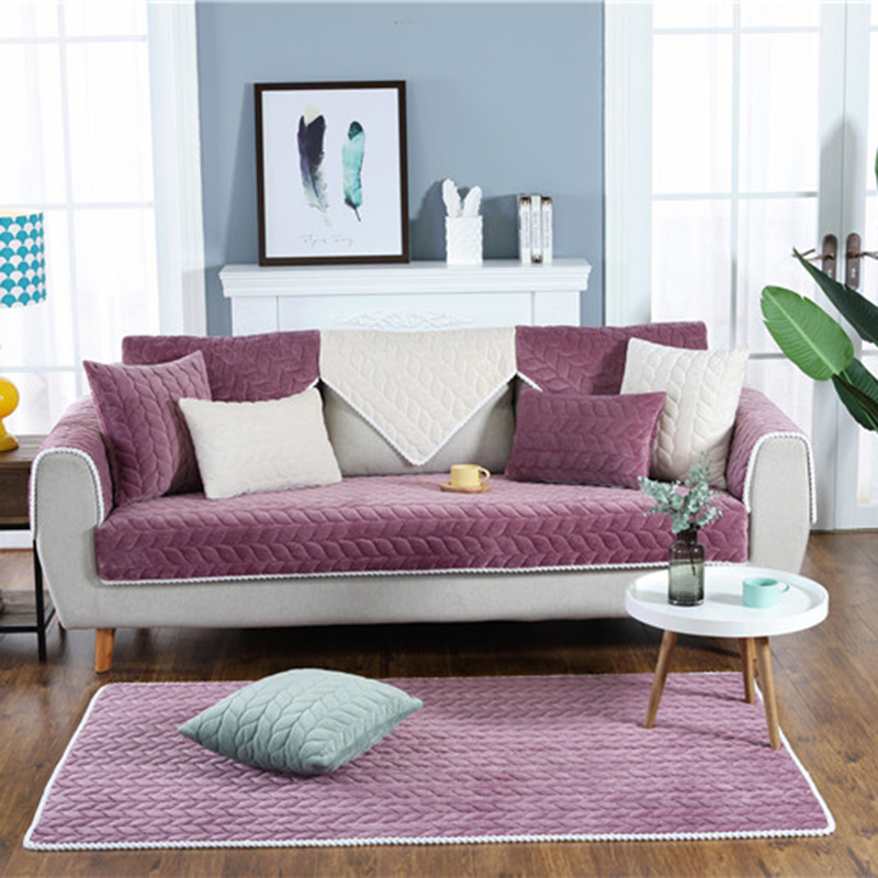 Myk sofa Sofa deksel Sklibestandig teppe Teppe Pute Gulvmatte Hjem setepute_voghion.com