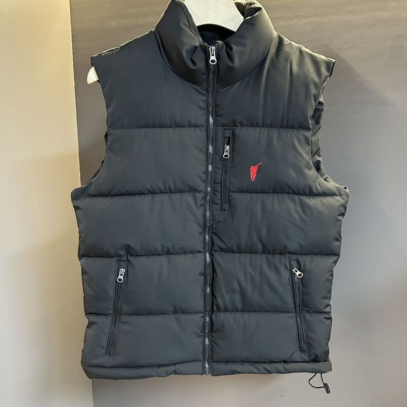 Autunno Inverno Nuovo Uomo Cotone Gilet Largo Ricamato Antivento Colletto Alto Classico Internet Celebrità Unisex Versatile_voghion.com