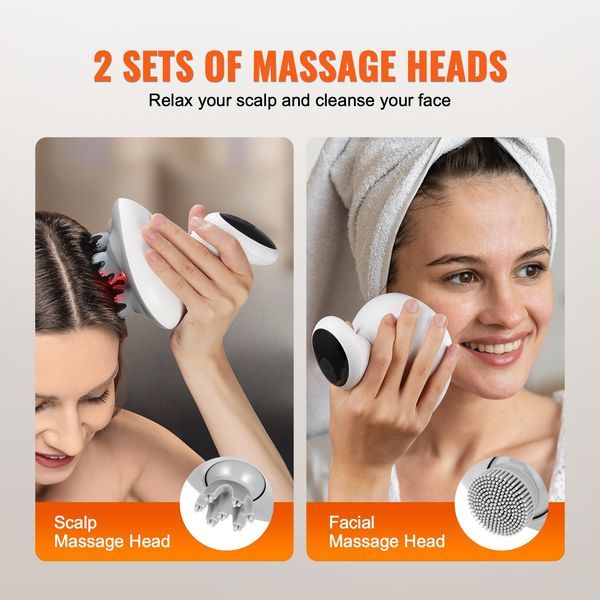 VEVOR Electric Scalp Massager Rechargeable Head Massager Waterproof Portable_voghion.com