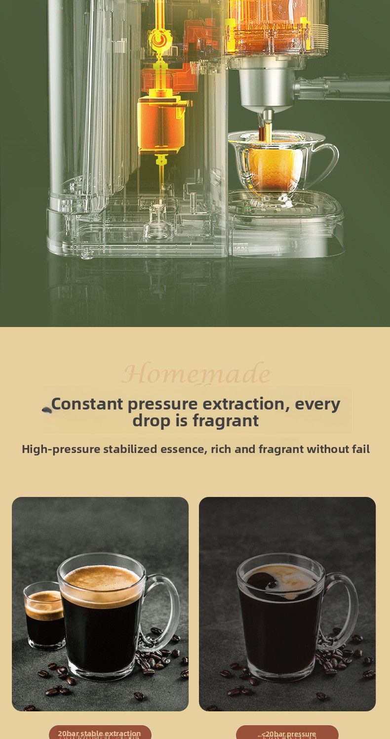 Konka Cross-Border Italian Semi-Automatic Extraction Espresso Home Small Handle Capsule Coffee Machine_voghion.com