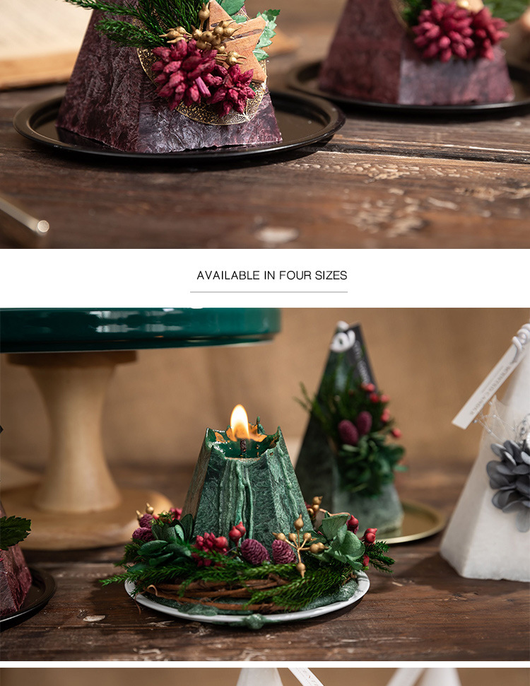 2 Christmas candles for home use, festive Christmas, Nordic Christmas tree candles, romantic and creative gifts_voghion.com