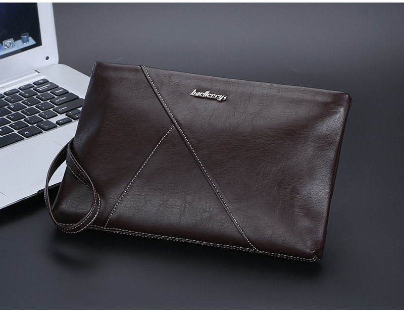 Portafoglio pochette porta carte di colore puro di grande capacità da uomo classico alla moda originale di design_voghion.com