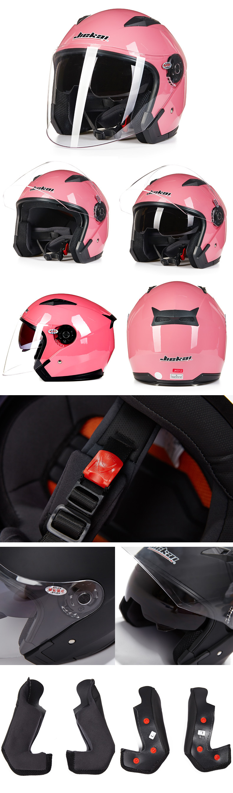 Doppellinsen-Halbhelm für Motorrad, Elektrofahrrad, modischer Vierjahreszeitenhelm_voghion.com