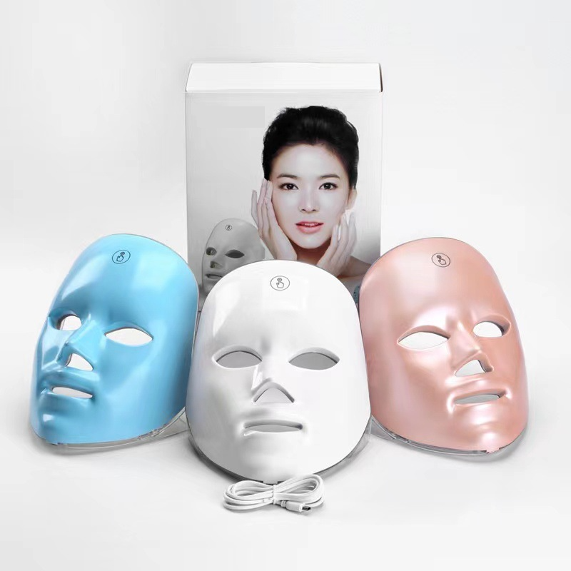 Strumento di ringiovanimento della pelle a LED, strumento di bellezza per il viso domestico, maschera, spettrometro facciale, strumento di ringiovanimento dei fotoni a LED, maschera di bellezza_voghion.com