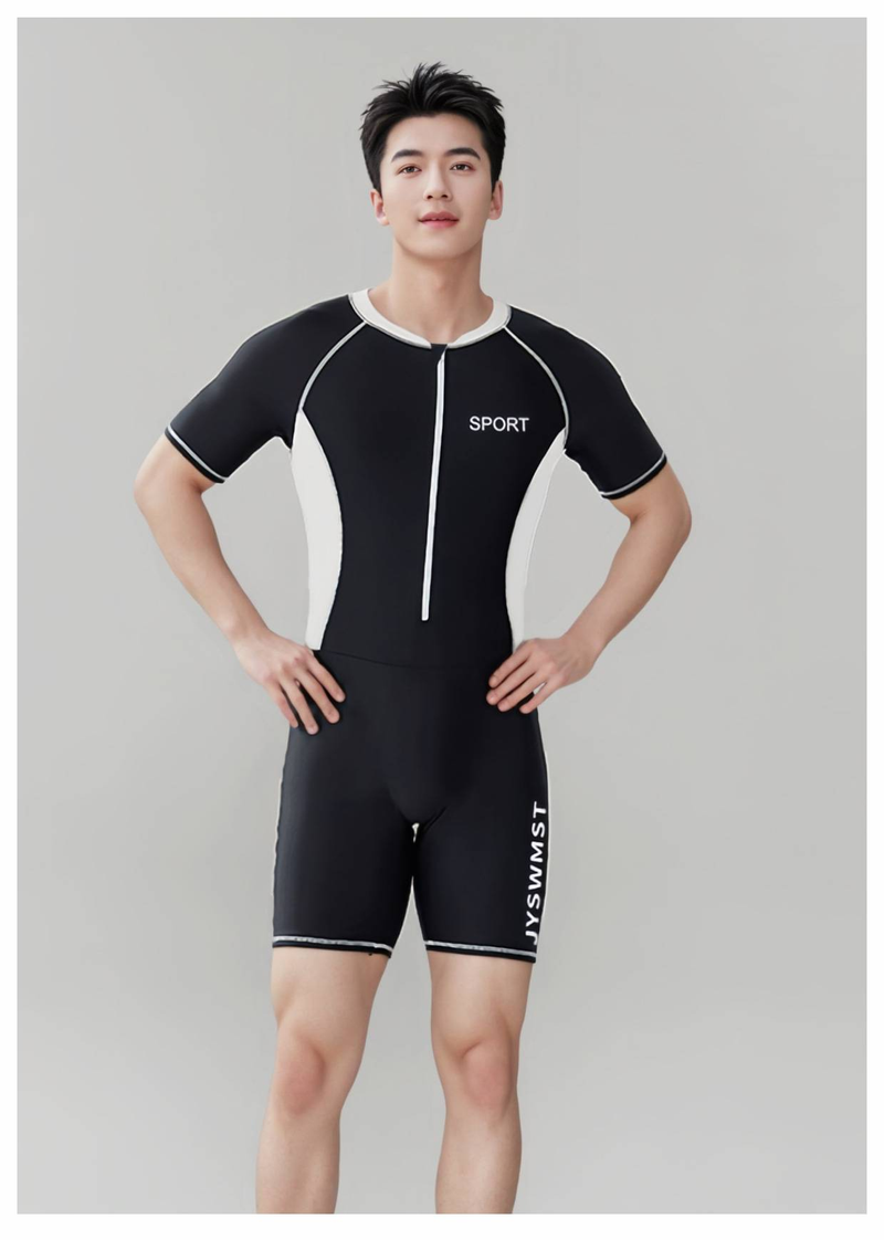 Costume da bagno intero da uomo con protezione solare, muta da sub ad asciugatura rapida 2025, muta Jellyfish, muta da surf per adolescenti a maniche corte di grandi dimensioni_voghion.com
