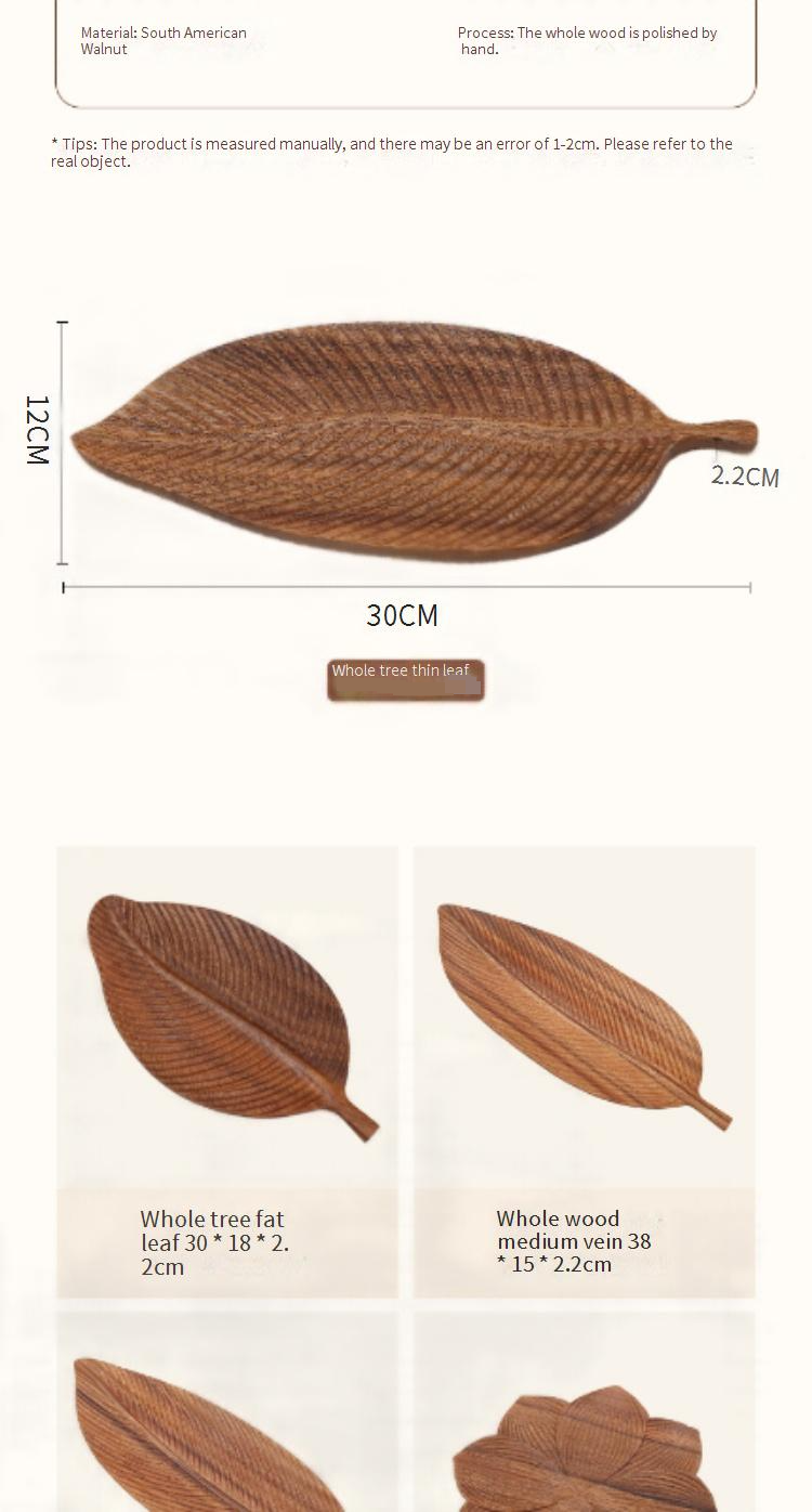 Walnut Wood Snack Tray – Chinese Style Luxury Fruit Plate For Tea Time & Home Decor (Solid Wood Serving Dish Elegant & Minimalist)_voghion.com