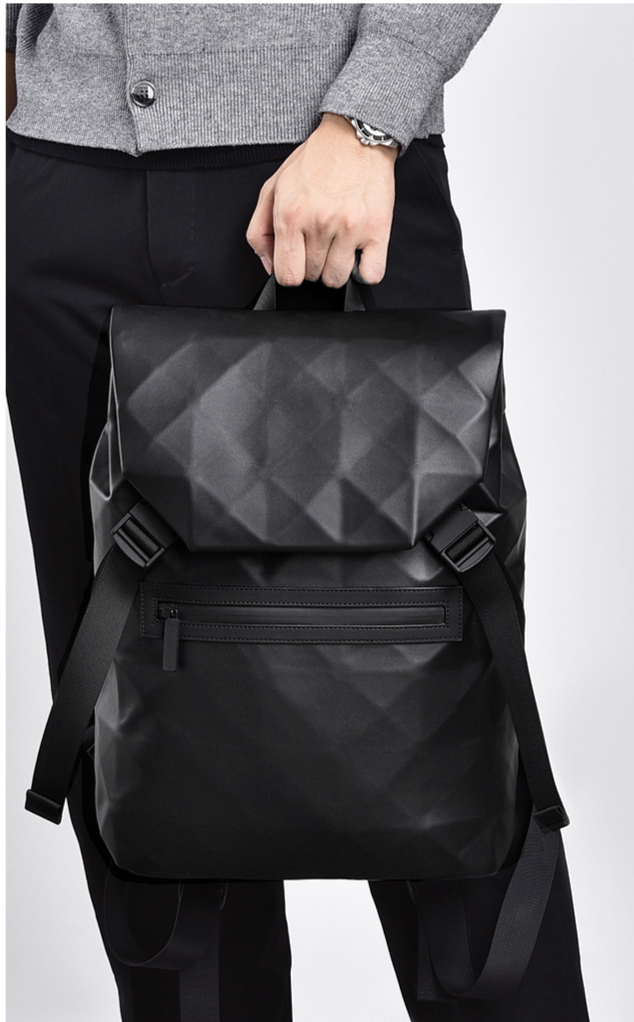 New Diamond Shaped Backpack For Men, Trendy Business Commuting, Large Capacity, Fashionable Travel Computer Backpack, Trendy Student Schoolbag_voghion.com