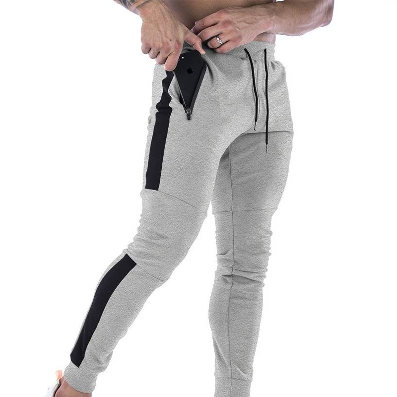 Erkek Performans Eşofman Altı - Kontrast Dikişli Slim Fit Spor Koşu Pantolonu (Siyah/Koyu Gri/Ordu Yeşili, S-XXL, Nem Emici ve Nefes Alabilir)_voghion.com