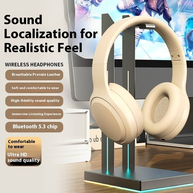 Wireless Bluetooth Headphones With Active Noise Cancelling, 50H Playtime, Hi-Fi Stereo Sound, Comfortable Over-Ear Design, Built-in Mic For Calls_voghion.com