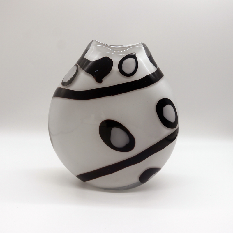 Handcrafted Art Glass Vase, Decorative Cylinder Shape, Modern Style,Good Decor & Gift_voghion.com