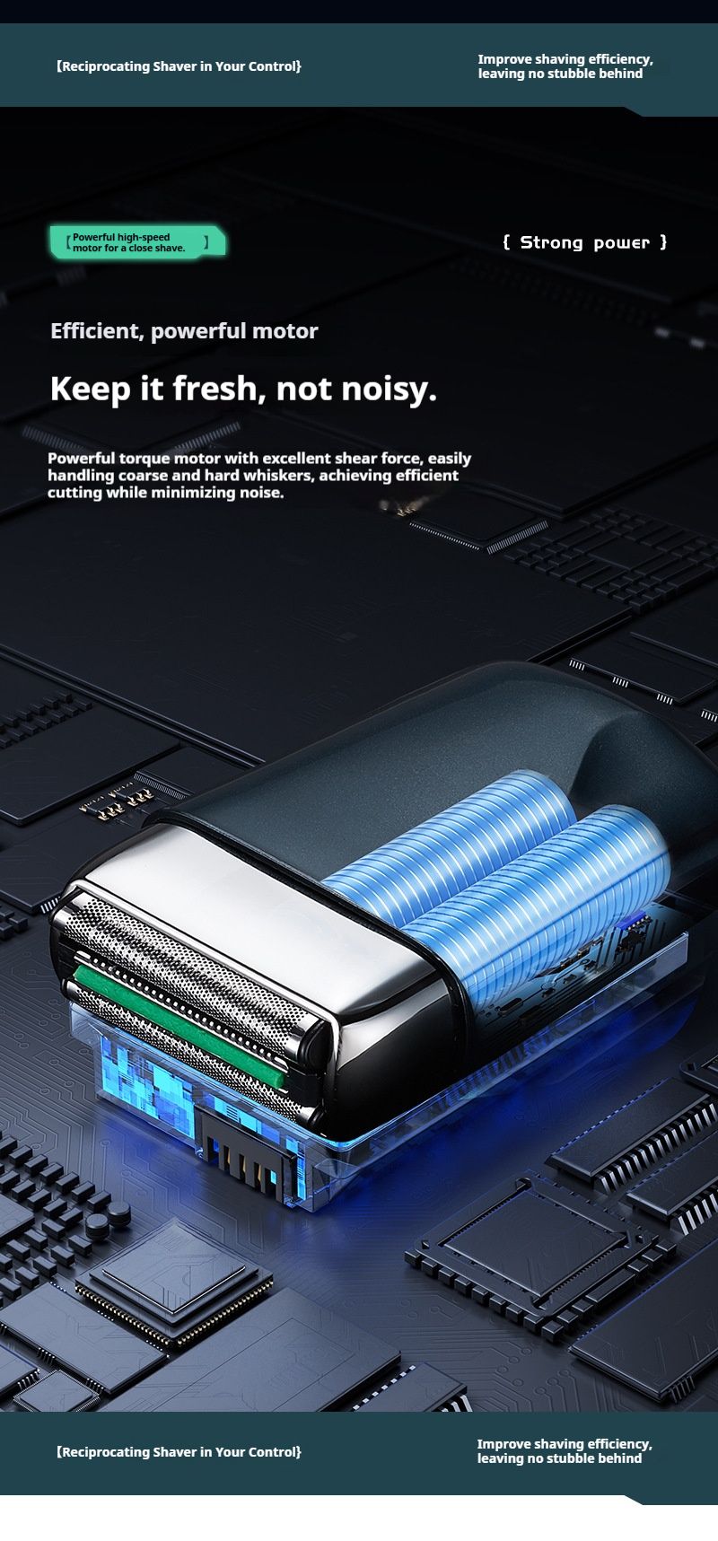 Electric Shaver – 2D Floating Heads, Wet/Dry Washable, 90min Runtime, USB Rechargeable (Multiple Colors)_voghion.com