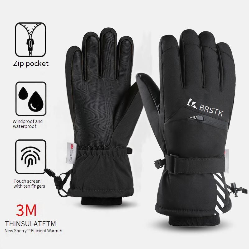 Touchscreen-Skihandschuhe für Damen und Herren – wasser- und winddicht mit integrierter Handgelenkstütze – warme Winterhandschuhe zum Snowboarden und Skifahren_voghion.com