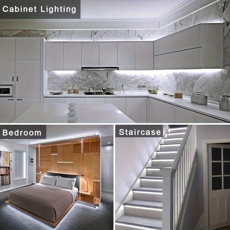 Tira de luces LED USB de 5 V, 2835 de alto brillo, flexible, para decoración del hogar (blanco cálido/blanco frío, no regulable)_voghion.com