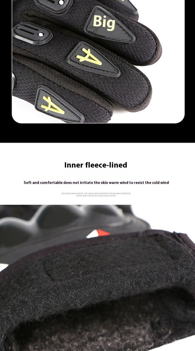 Ulkopyörä, molemmat miehet, naiset, kosketusnäytön suojaus moottoripyörille, liukumattomat ja kulutusta kestävät käsineet_voghion.com