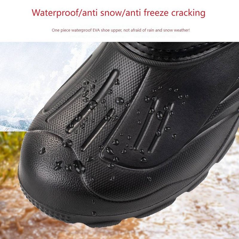 Stivali da neve invernali da uomo – Scarpe da pesca impermeabili in EVA con fodera in pile e suola antiscivolo (nero/blu/verde, calzano piccole)_voghion.com