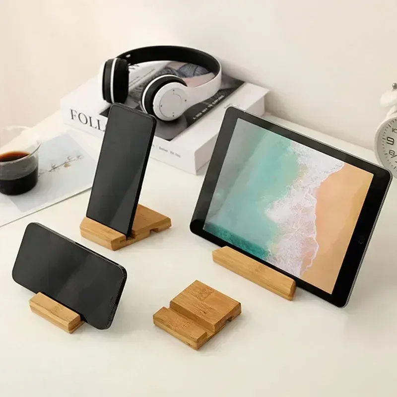 Lazy Smartphone Stand Desktop Wooden Holder Removable Charging Cable Port For IPhone Samsung Xiaomi Retro Cell Phone_voghion.com