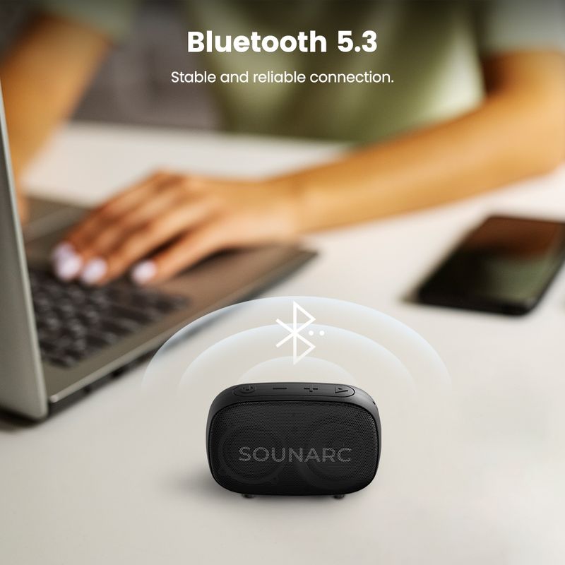 Tragbarer Außenlautsprecher Sounarc P1, 5 W ausgewogener Klang, 8 Stunden Spielzeit, Bluetooth 5.3, Pairing, True Wireless Stereo_voghion.com
