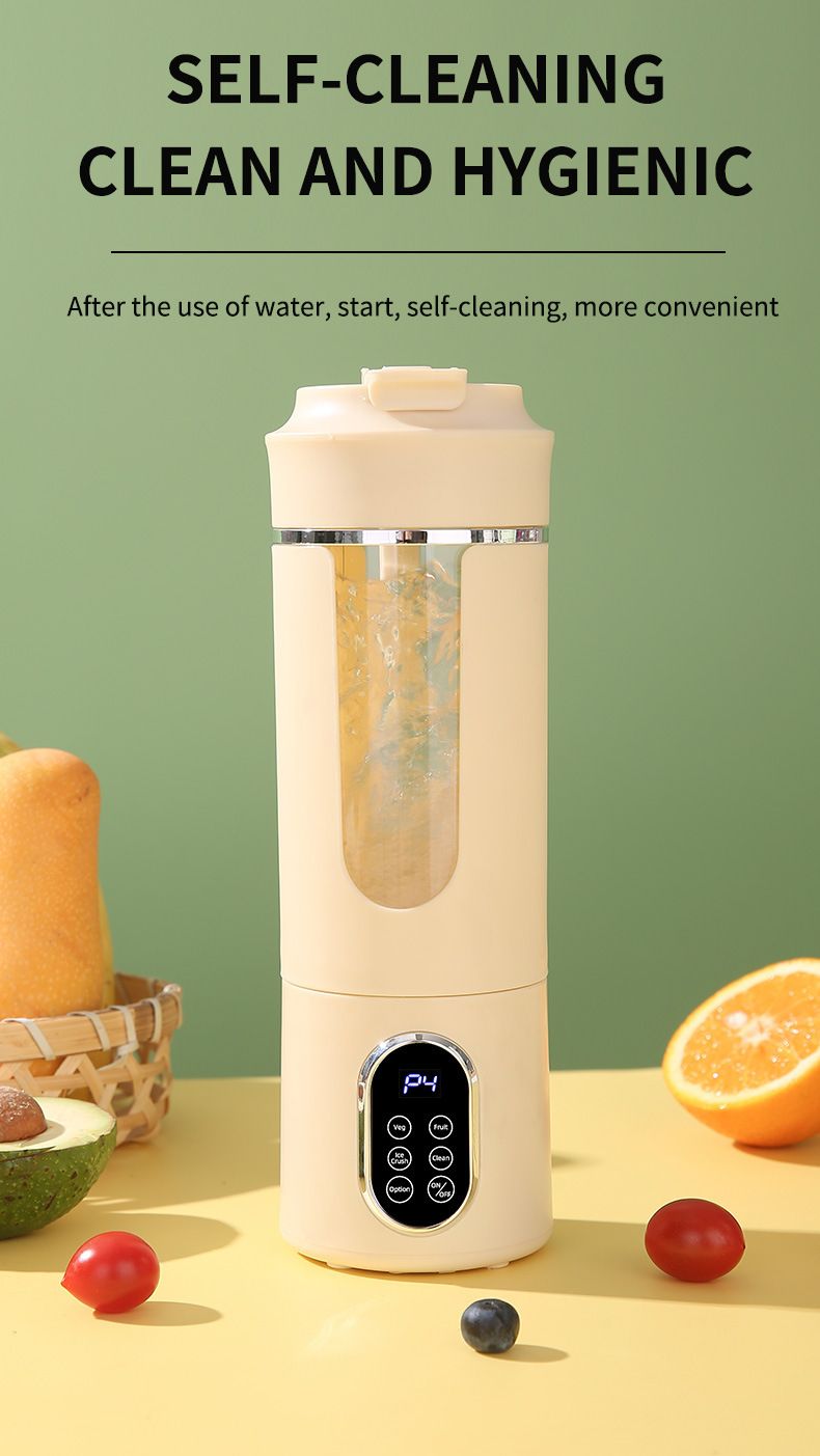 New Juicer Rechargeable Digital Display Juice Maker Three-Speed Adjustment Portable Home Travel Juicing Cup_voghion.com