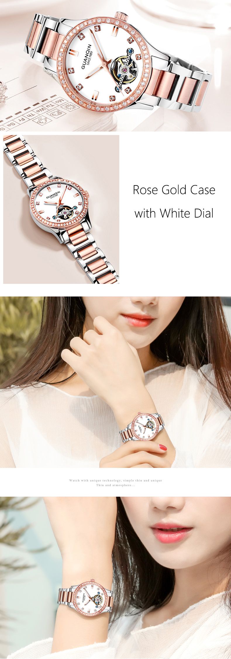 GUANQIN Women Watch Luxury Original Automatic Mechanical Tourbillon Stainless Steel Case Sapphire Crystal 30M Waterproof Watches_voghion.com