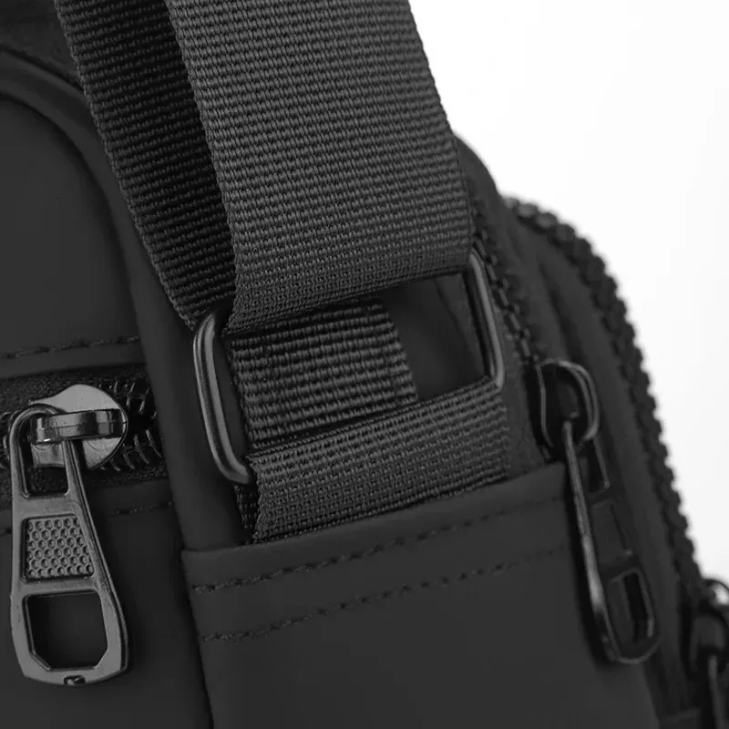 Borsa a tracolla messenger per uomo, casual, Oxford, piccola, con cerniera, semplice, mini borsa per telefono, spalla laterale da uomo 250614l_voghion.com