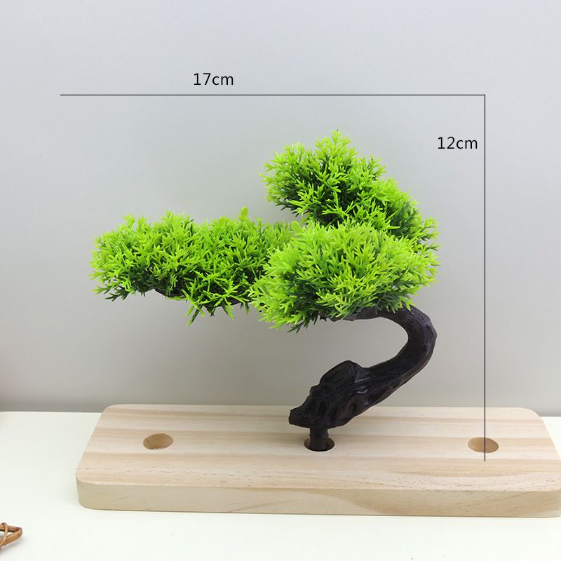 Wohnmöbel Simulation Pflanze einladende Kiefer kleine Topfpflanze Kunststoff Bonsai Home Dekoration Wohnzimmer Schreibtisch kleine Ornamente_voghion.com