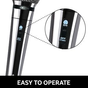 5 CORE Microphone Dynamic Vocal Handheld Mic Cardioid Unidirectional Microfono W On Off Switch + XLR Audio Cable For Singing Karaoke Public Speaking & Parties - PM 111 CH_voghion.com