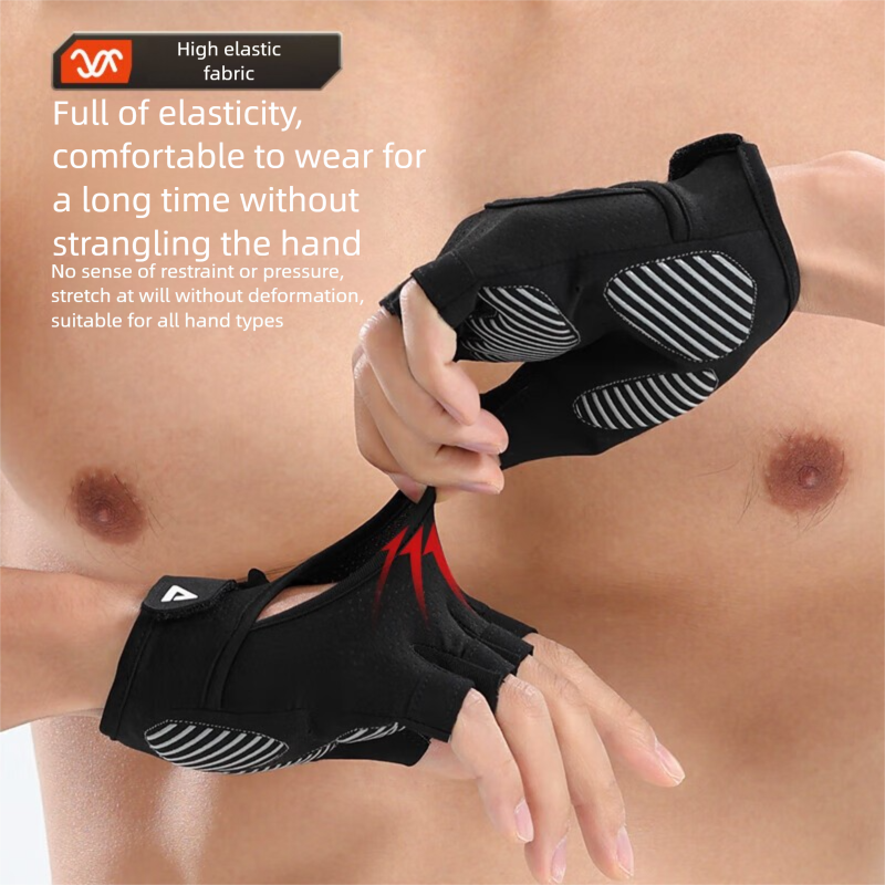PEAK Fitness Gloves Sports Pull-up Horizontal Bar Anti-Slip Bicycle Climbing Training Cycling Half Finger Dumbbell_voghion.com