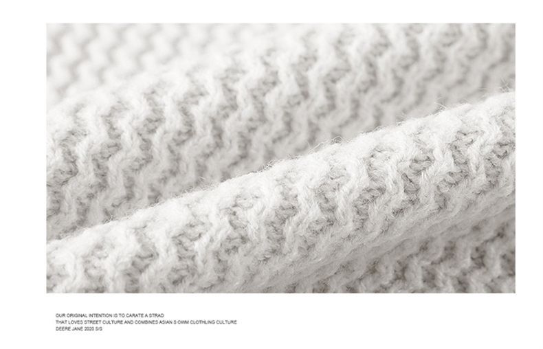 Cardigan da uomo in maglia ondulata - Pullover oversize a maniche lunghe con collo semi-dolce e vestibilità ampia, per autunno e inverno_voghion.com