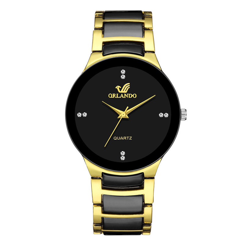 Minimalistische Bar Pin-abgestufte Herrenmode Trend Business Eleganter britischer Stil Stahlband Quarzuhr Herren_voghion.com