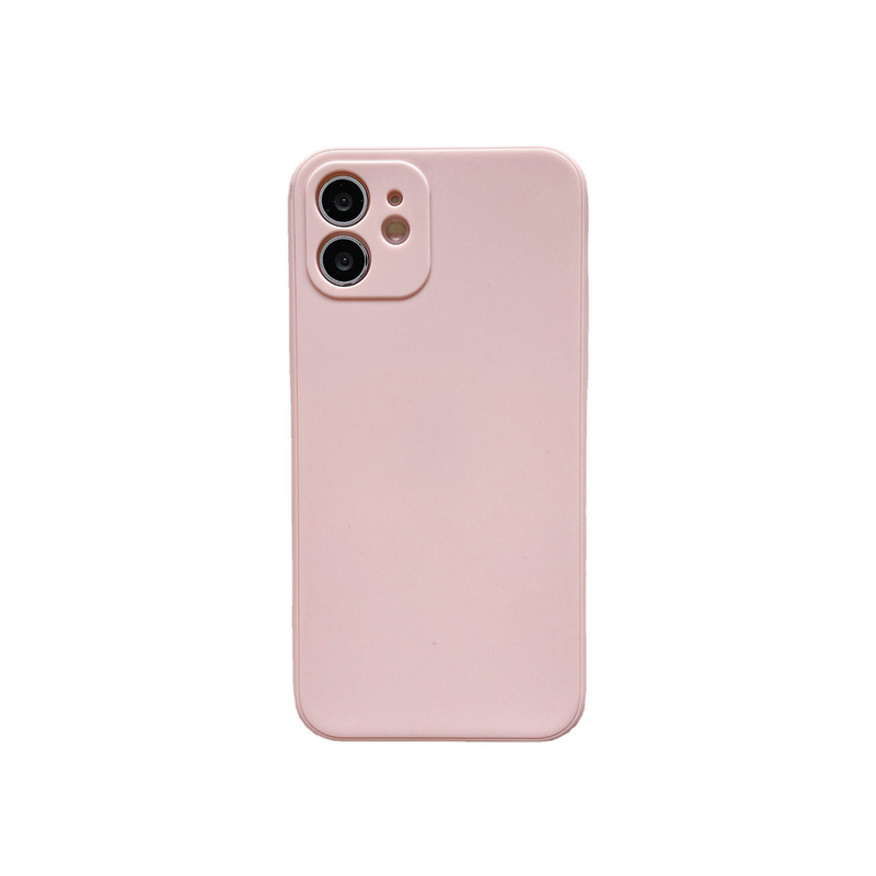 15 İnce Delikli Düz Kenarlı Sıvı Silikon iPhone 14 Telefon Yumuşak 13 Koruyucu Kılıf İçin Uygundur_voghion.com