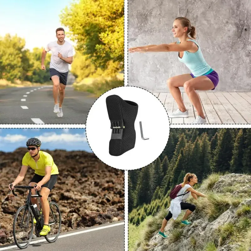 Power Knees Pads Verstelbare ademende veerbelaste kniestabilisatorpad_voghion.com