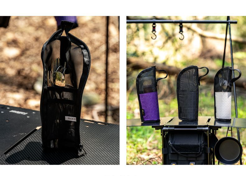 Bacchette, coltelli, forchette, utensili da cucina, posate, scolapiatti, borsa portaoggetti portatile per picnic e campeggio all'aperto_voghion.com