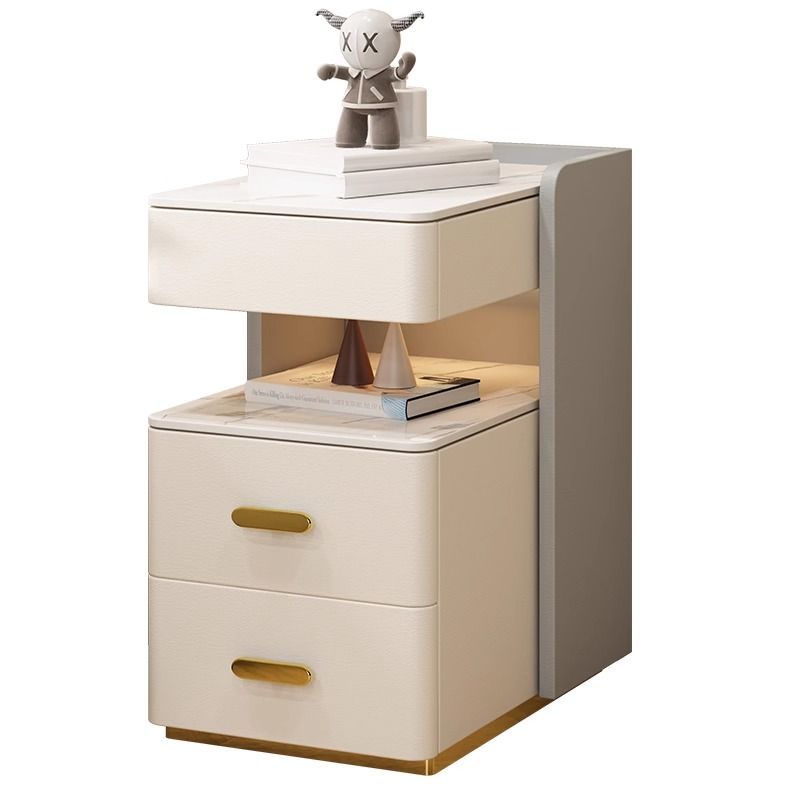 Smart Table Schlafzimmer Massivholz Home Modern Einfache Drahtlose Aufladung Fingerabdruckschloss Multifunktionale Bluetooth Nachttisch_voghion.com