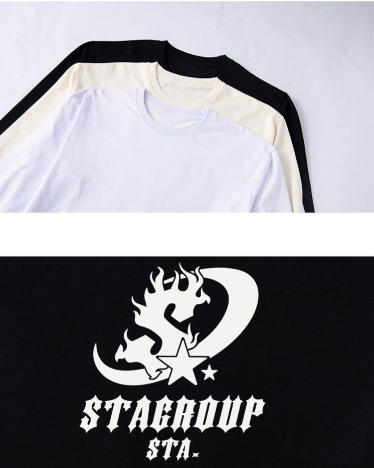 Herren STA National Fashion Brand Schweres Langarm-T-Shirt aus reiner Baumwolle für Herbst 2023 Neues lockeres, lässiges, vielseitiges Oberteil_voghion.com
