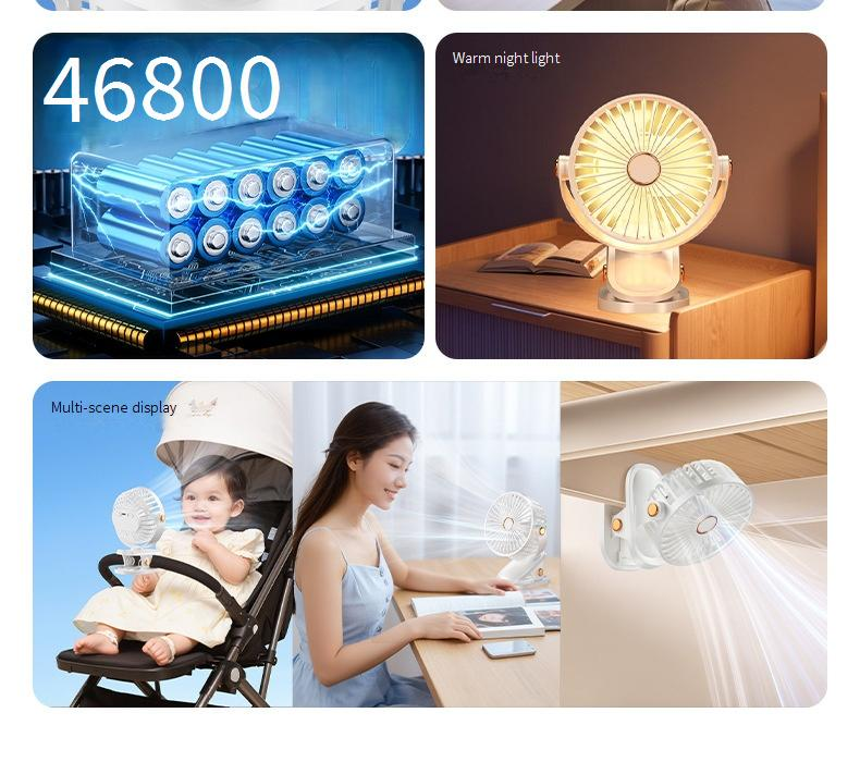 Leiser Tischventilator – 25 dB, ultraleise, für Büro/Arbeitszimmer, tragbarer 15-cm-Ventilator, kindersicher, mit USB-Stromversorgung und Kippschutz_voghion.com