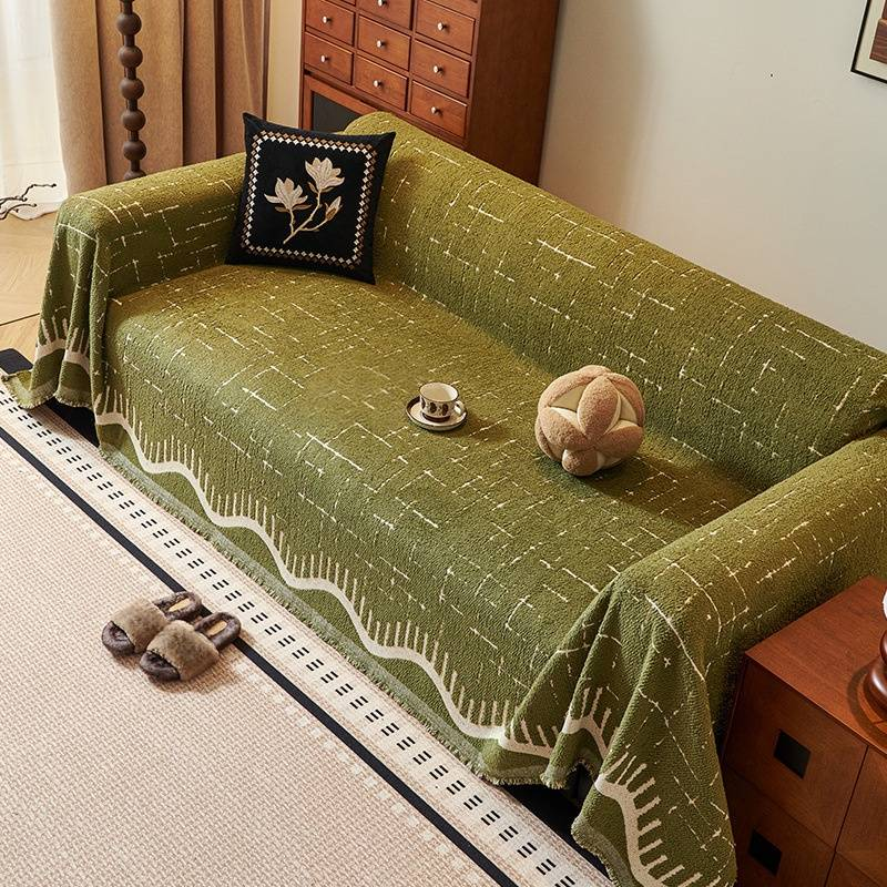 Luxury Sofa Cover - Thick Fluffy Chenille Couch Protector (Full Coverage Non-Slip Pet-Friendly Elegant Home Decor For Sectional/Loveseat)_voghion.com