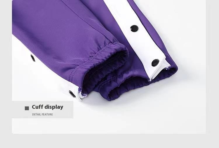 Men's Sporty Button-Front Jogger Pants - Loose Fit, Elastic Cuff, Breathable Polyester For Basketball & Casual Wear_voghion.com