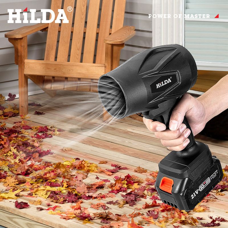 HILDA 1200W Cordless Leaf Blower With Turbo Fan - High Power 3000mAh Battery, 35,000 RPM, Lightweight & Ergonomic_voghion.com