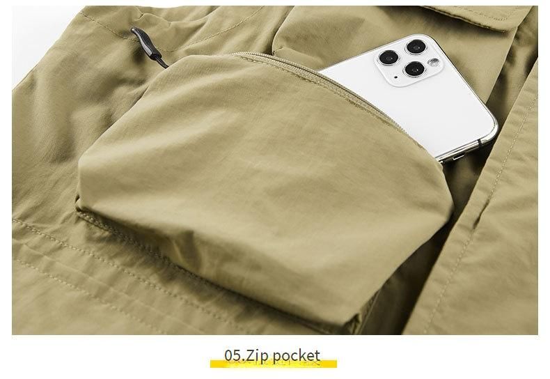 Utility-Weste mit mehreren Taschen für Outdoor-Aktivitäten – Leichtes Nylon mit Reißverschluss_voghion.com