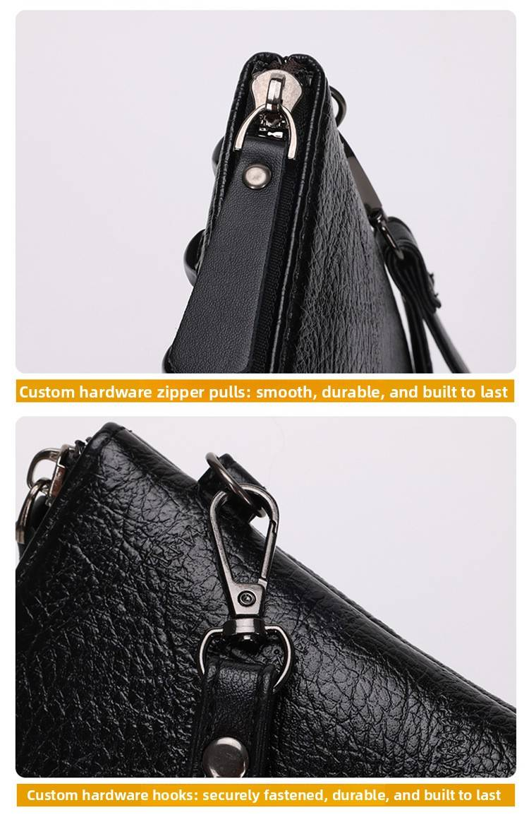 Men's Skull & Crossbones Studded Handbag – Vintage PU Leather Messenger Bag With Spikes, Large Capacity For Daily Essentials & 8-Inch Tablet_voghion.com