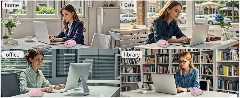 Kabellose 2,4-G-Bluetooth-Maus mit Dual-Modus, Schweine-Optik, bequemer Griff, leichtes Gewicht, niedliche Maus für den Bürogebrauch, Gaming-Geschenk_voghion.com