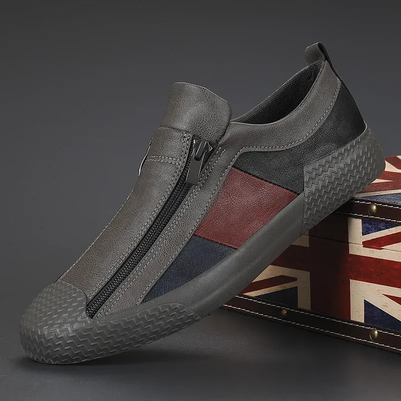 Handgemachte Leder Freizeitschuhe für Männer Schuhe Design Sneakers Mann bequeme Lederschuhe Männer Loafers Hot Sale Mokassins Fahren_voghion.com