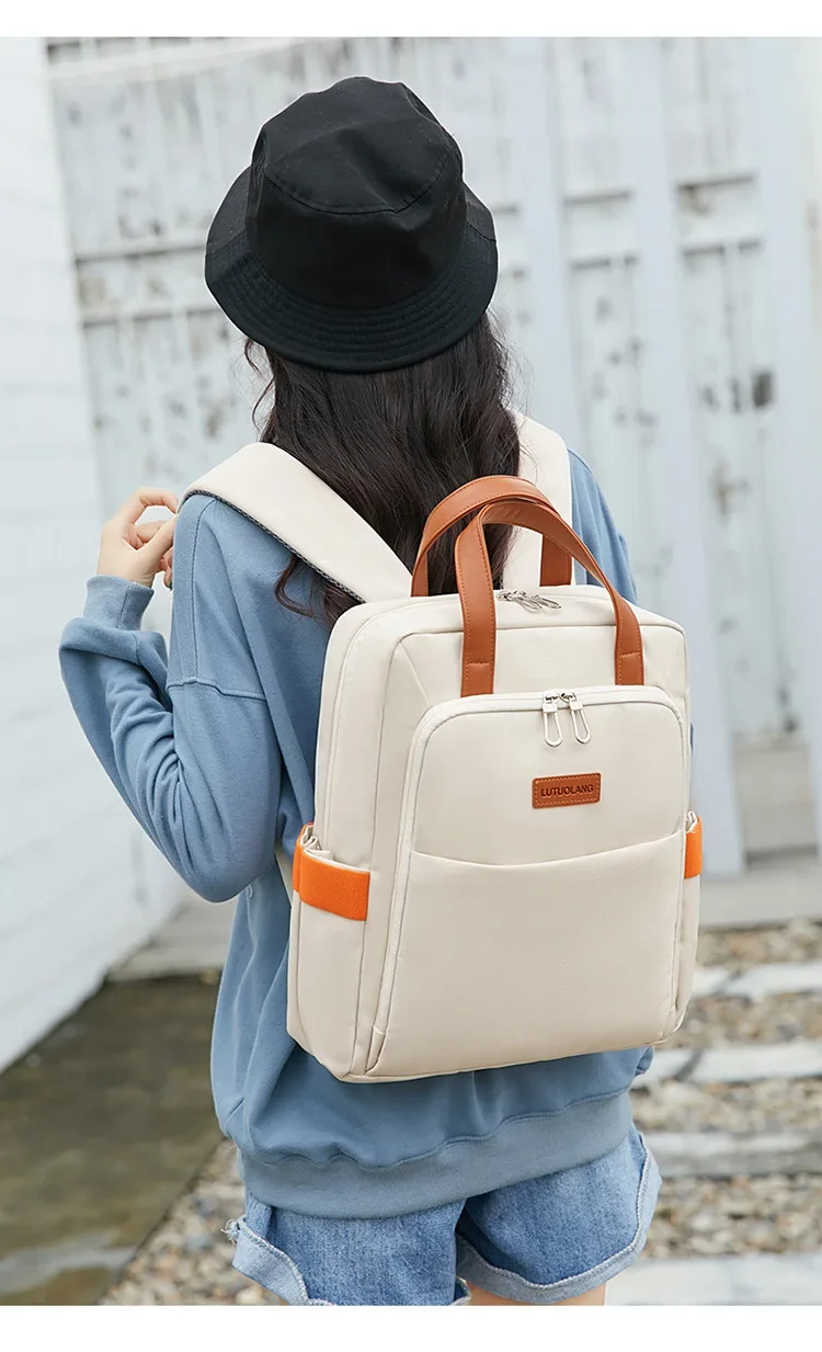 Fashion Women Backpack Large Capacity Casual Travel Bagpack 14 Inch Laptop Backpack School Bag For Teenage Girls_voghion.com