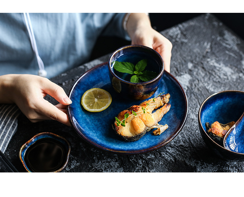Hotel Restaurant Ceramic Tableware Table Setting Household Bowl And Dish Set Hotel Club Tableware Four Or Five Piece Set Kiln Change Technology_voghion.com