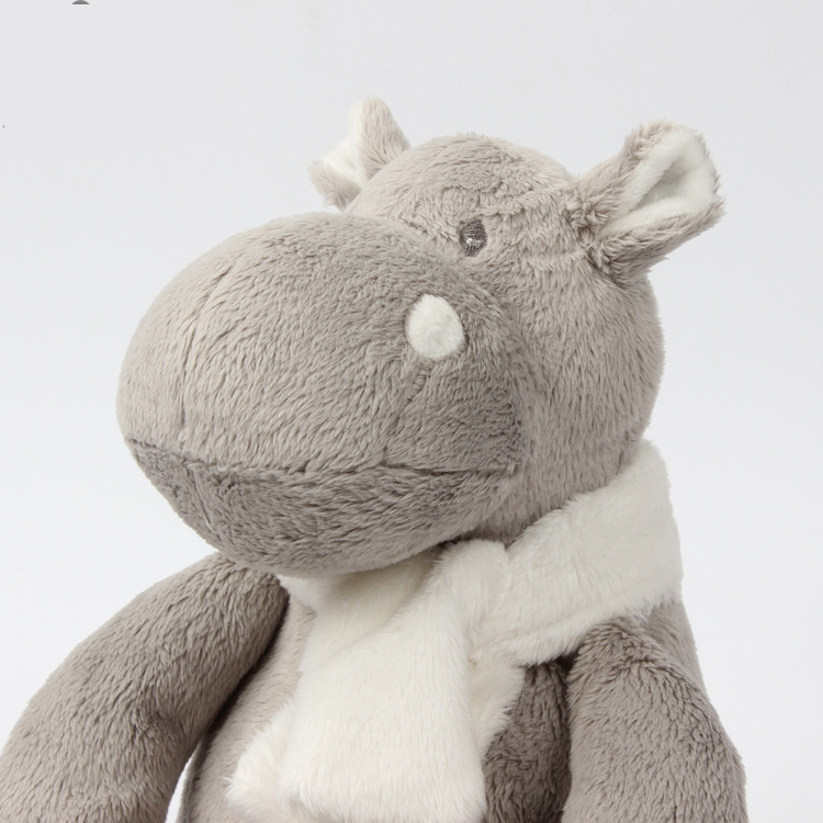 Gefüllte Plüschtiere Puppe Soft Life Neue graue Nilpferdpuppe Schalpuppe Mädchen Geburtstagsgeschenk Kinder Plüschtier_voghion.com