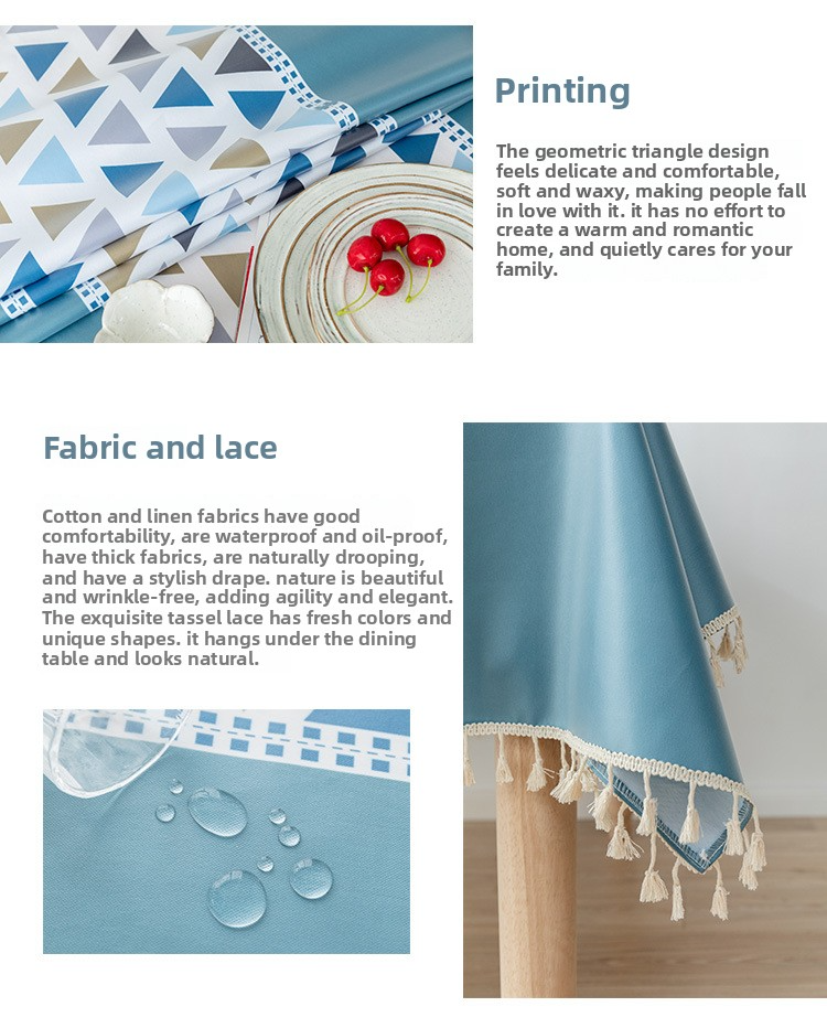 Modern Cotton Tablecloth – Water-Resistant Rectangular Table Cover For Dining & Office (Lightweight, Wrinkle-Resistant, Multiple Sizes & Colors)_voghion.com