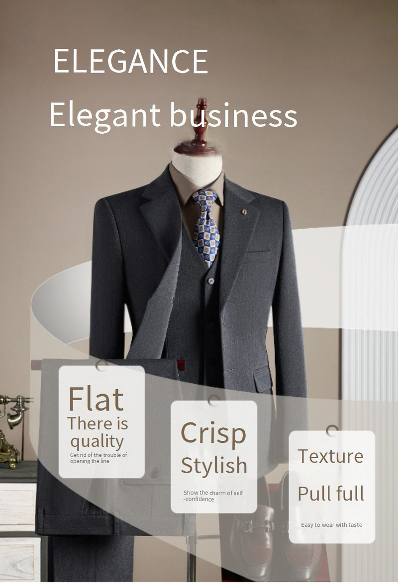 Premium Two-Piece Suit Set – Business & Wedding-Ready Slim-Fit Blazer & Trousers (M-7XL, Single-Breasted Notch Lapel, Stretch Comfort)_voghion.com