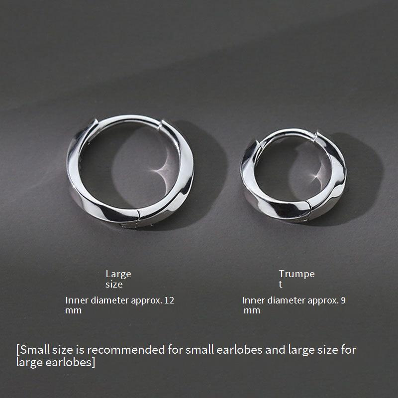 Orecchini Hip Hop da uomo - Orecchini a cerchio in argento e nero di alta qualità per uomo (piccoli/grandi) - Stile urbano audace - Design minimalista unisex_voghion.com